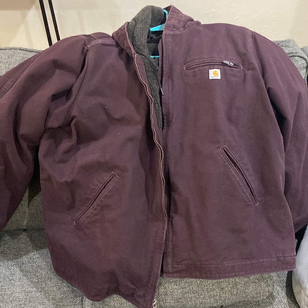 WOMEN'S LOOSE FIT WASHED DUCK SHERPA LINED JACKET
